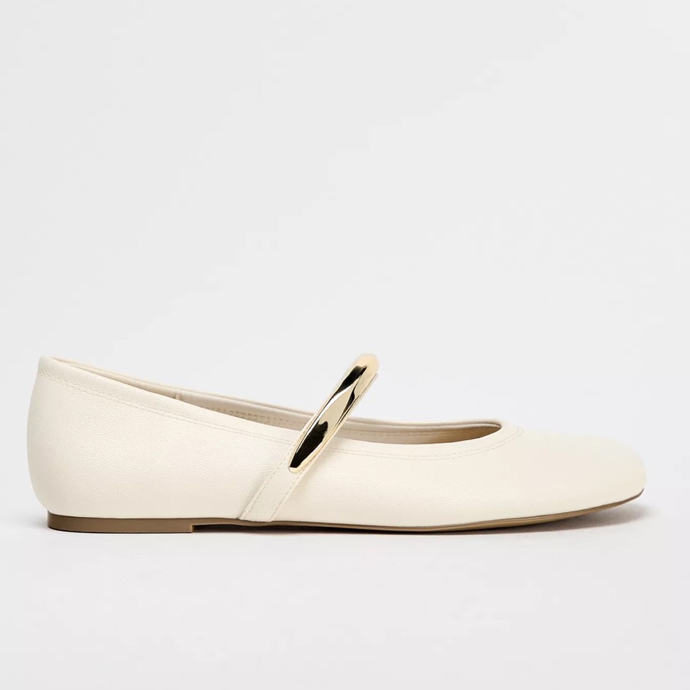 Zara metal strap ballet flats